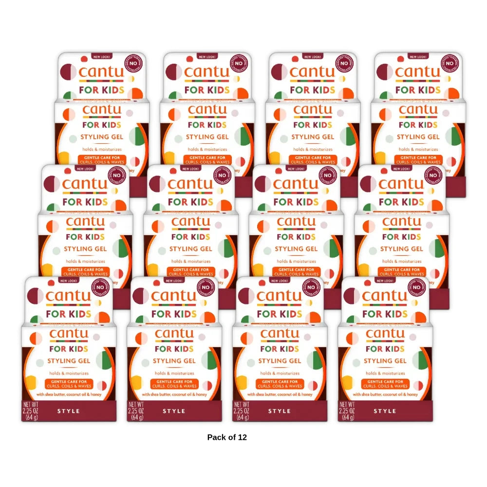 Cantu Care for Kids Control & Go Styling Gel 2.25 oz (Pack of 12)