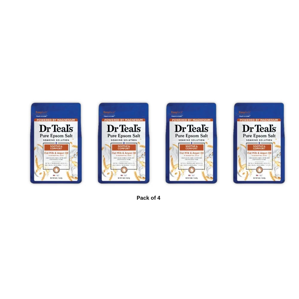 Dr Teal's Pure Epsom Salt 48 Oz (Pack of 4)