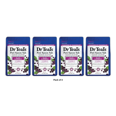 Dr Teal's Pure Epsom Salt Soak 48 Oz (Pack of 4)