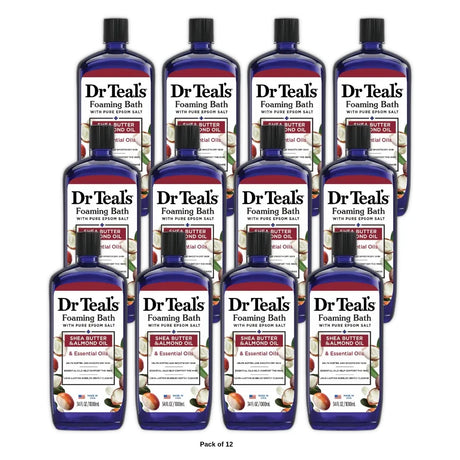 Dr Teal s Foaming Bath with Pure Epsom Salt Shea Butter & Almond 34 fl oz (Pack of 12)