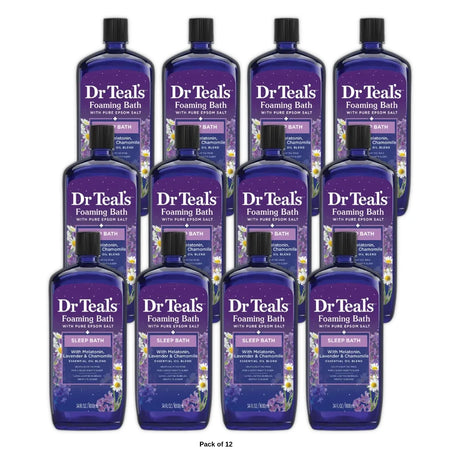 Dr Teal's Sleep Foaming Bath with Melatonin & Essential Oils - 34 fl oz (Pack of 12)