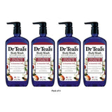 Dr Teal’s Body Wash with Pure Epsom Salt Shea Butter & Almond (Pack of 4) 24 Fl. Oz