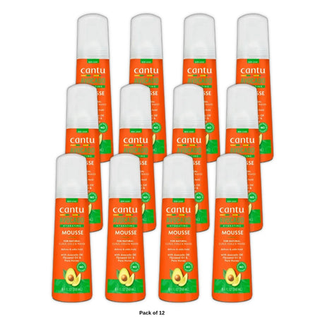 Cantu Sulfate-Free Hydrating Styling Mousse with Avocado Oil 8.4 fl oz (Pack of 12)