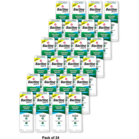 Bactine Max Wound Wash First Aid Antiseptic Liquid 8Oz (Pack of 24)