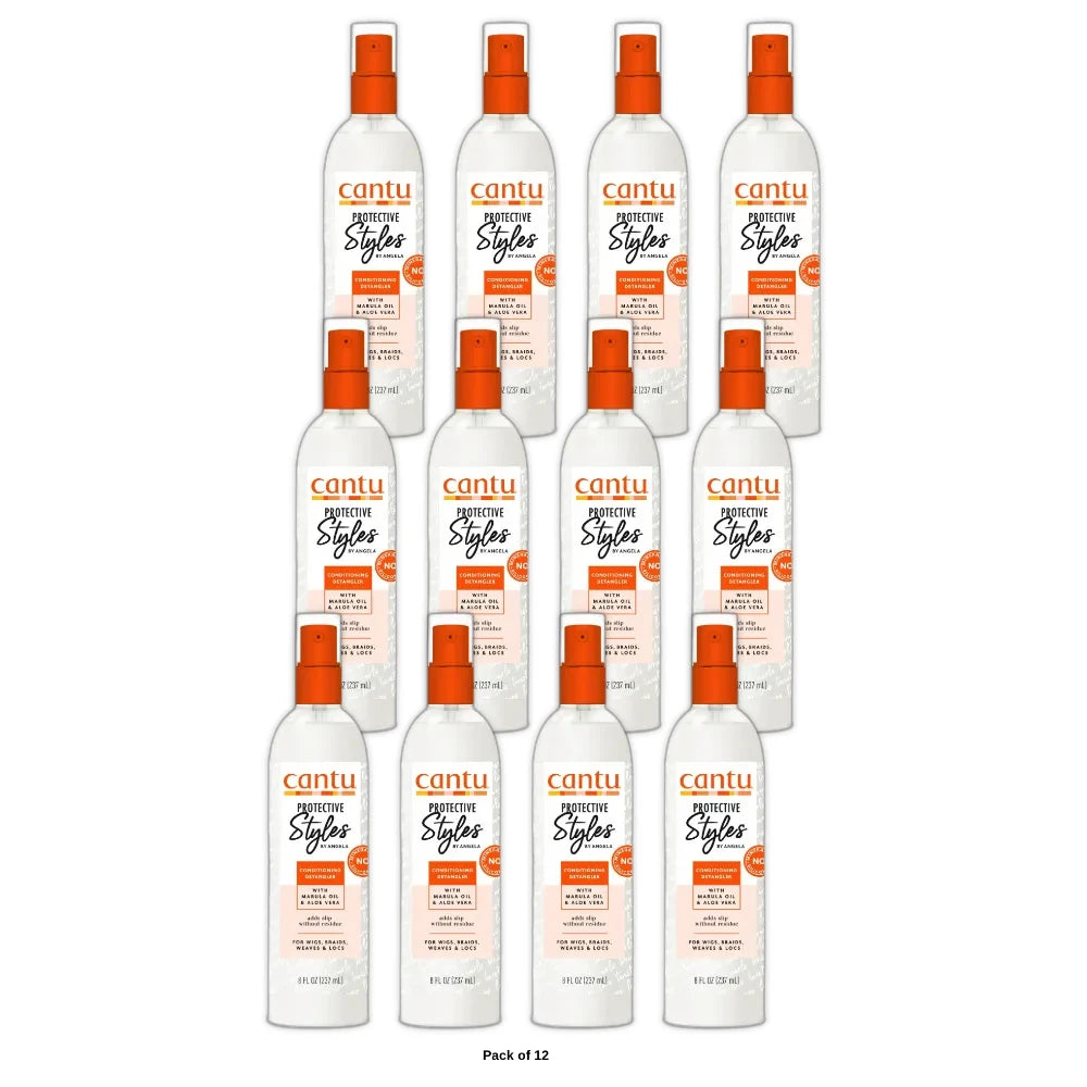 Cantu Protective Styles by Angela Conditioning Detangling Spray 8 fl oz (Pack of 12)