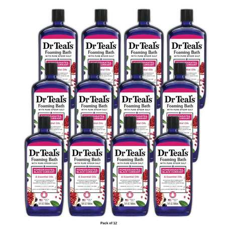 Dr Teal s Foaming Bath with Pomegranate Oil & Black Currant 34 fl oz (Pack of 12)