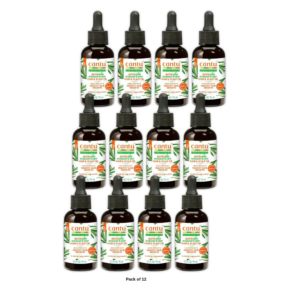Cantu Biotin-Infused Strengthening Hair & Scalp Oil 3.2 fl oz (Pack of 12)