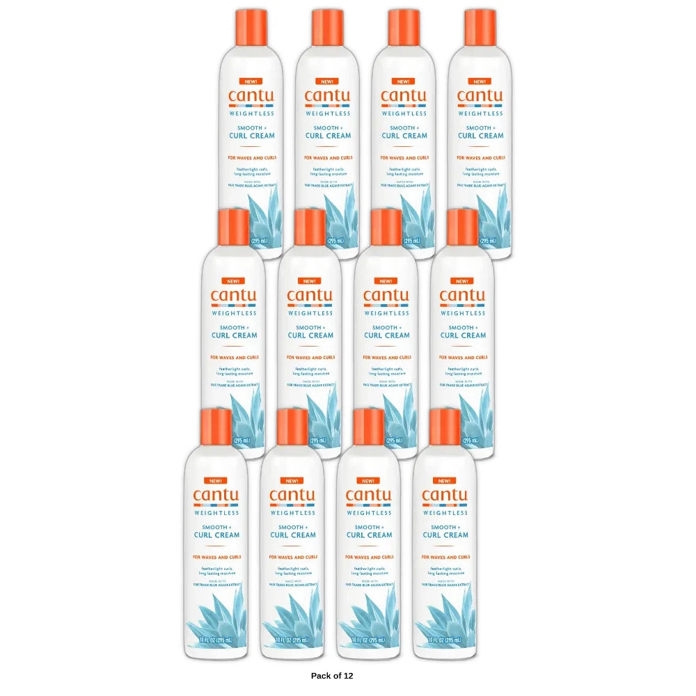 Cantu Weightless Smooth + Curl Enhancer Cream - 10oz (Pack of 12)