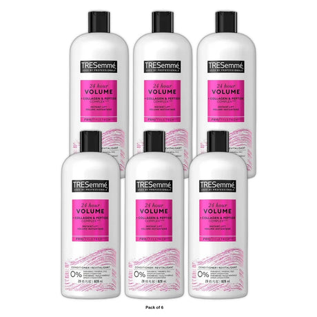 Tresemme Pro Solutions 24 Hour Body Volumizing Daily Conditioner with Silk Prote 28 Oz (Pack of 6)