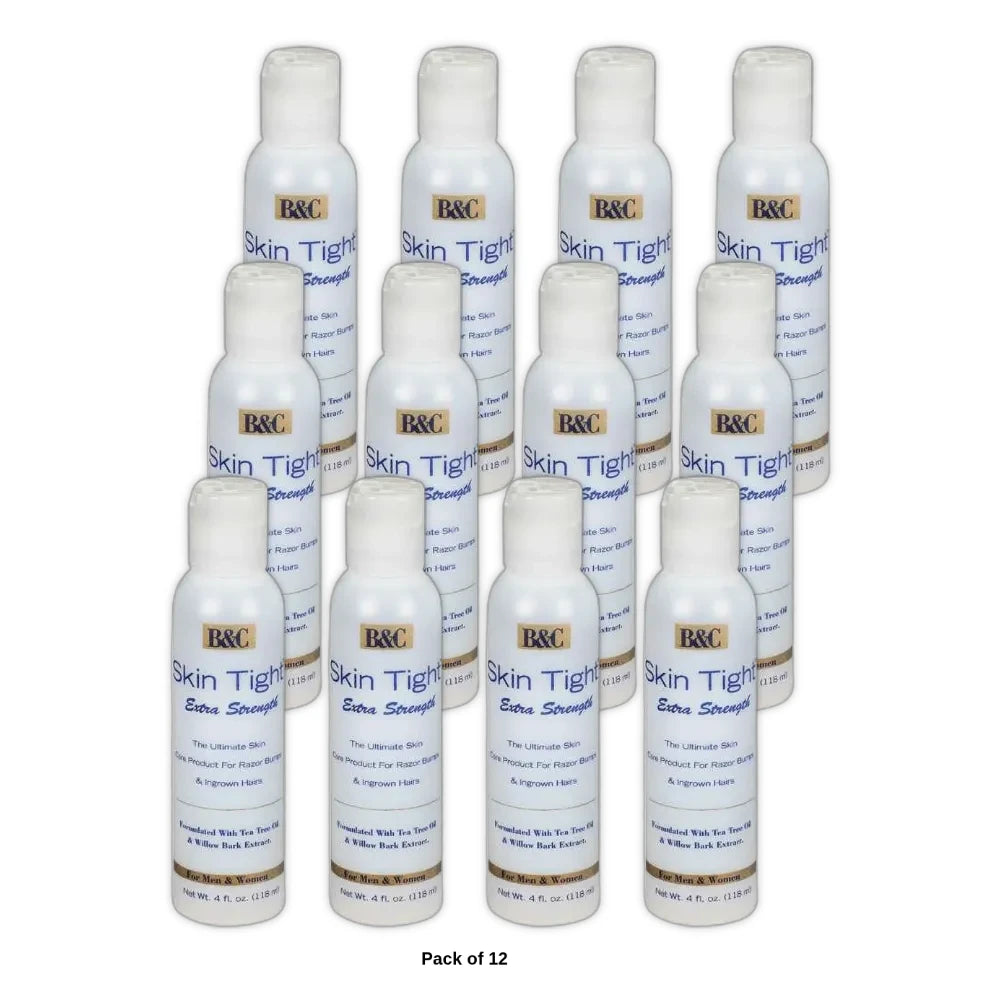 B&C Skin Tight Razor Bump & Ingrown Hair Ointment Extra Strength 4 oz 4 fl oz (Pack of 12)