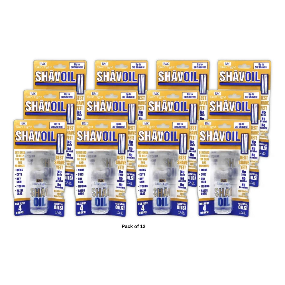 B & C Skin Tight Shav Oil 1 oz 1 fl oz (Pack of 12)