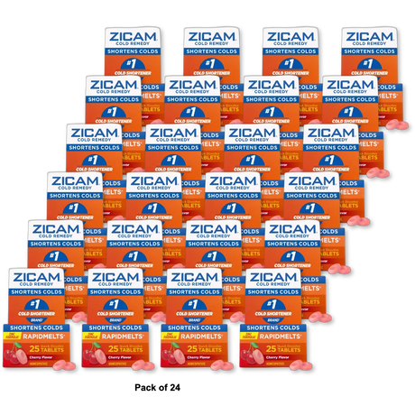 Zicam Cold Remedy Homeopathic Rapid Melts Cherry Flavor25 Ea 1.5oz (Pack of 24)