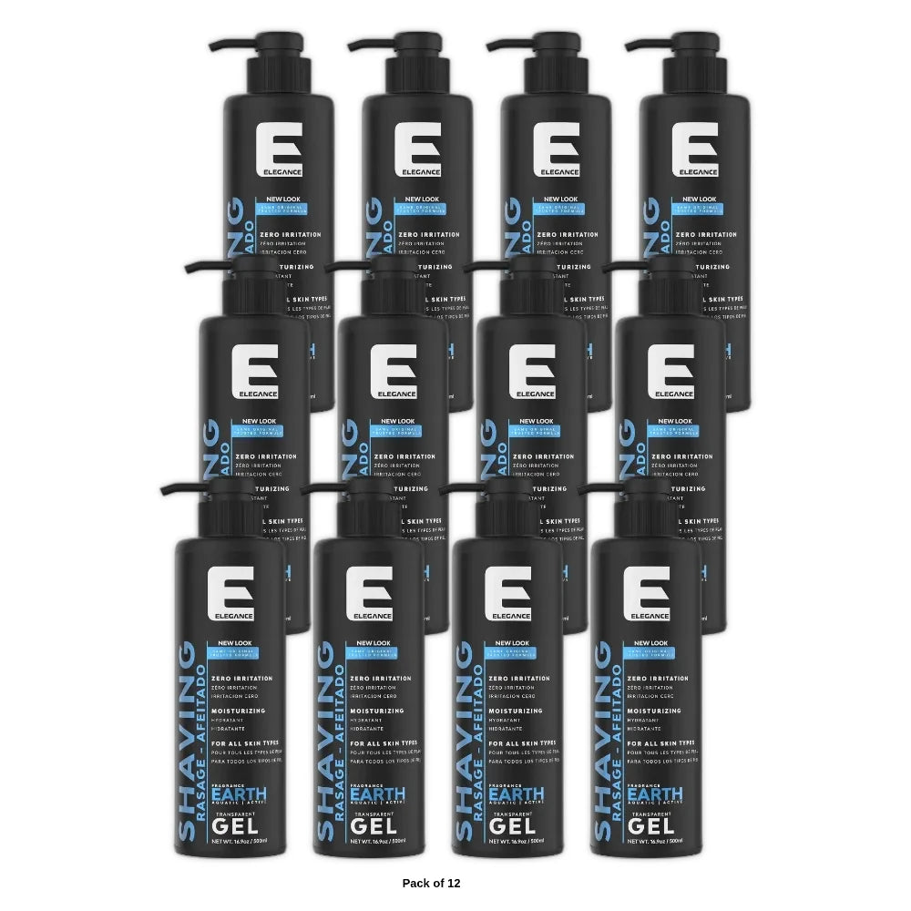 Elegance Plus Shaving Gel Mens 17.15 oz 16.9 oz (Pack of 12)