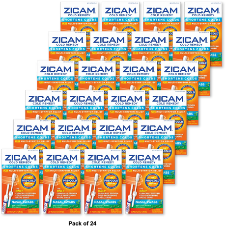 Zicam Cold Remedy Plus Multi-Symptom Relief Homeopathic Nasal Swabs2.24oz (Pack of 24)