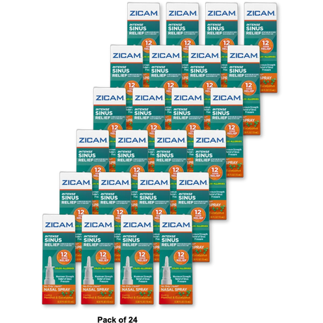 Zicam Intense Sinus Nasal Spray Relief Menthol & Eucalyptus 0.5Oz (Pack Of 24)