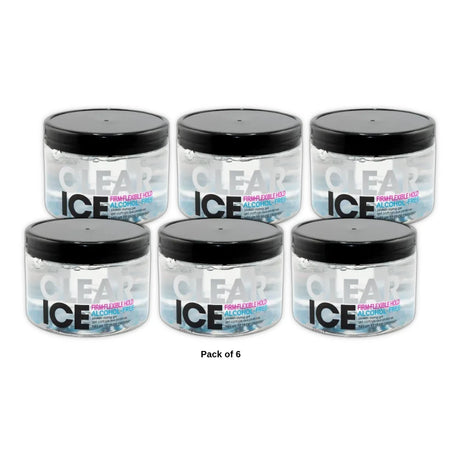 Ampro Clear Ice® Ultra Hold Protein Unisex Styling Gel Coily Hair Textures 12 12.27 oz (Pack of 6)