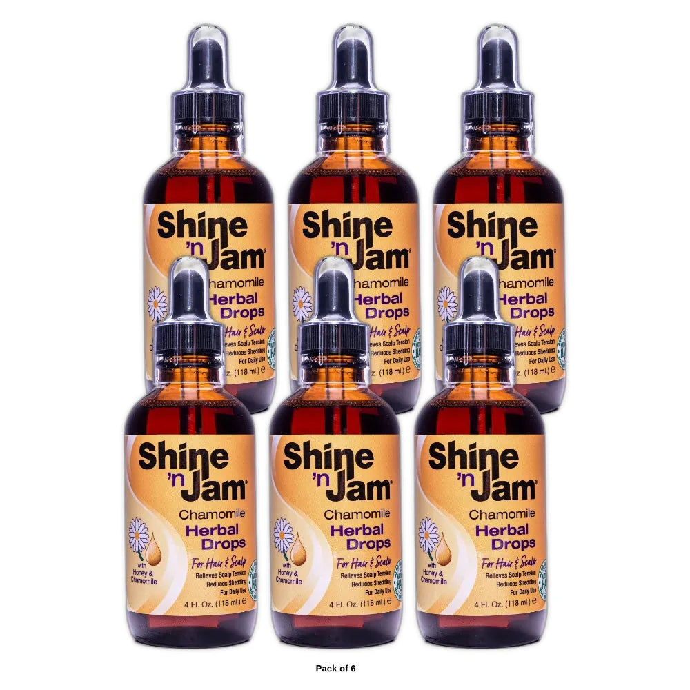 Chamomille Herbal Drops (4 Oz) By Shine N Jam Hair Care 4 fl oz (Pack of 6)