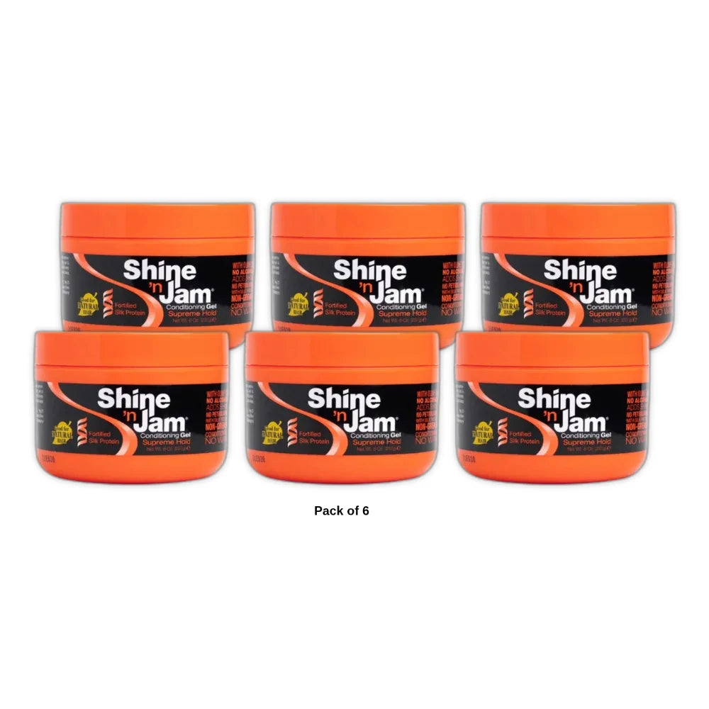 AMPRO - Shine N Jam Conditioning Gel Supreme Hold 8oz (Pack of 6)