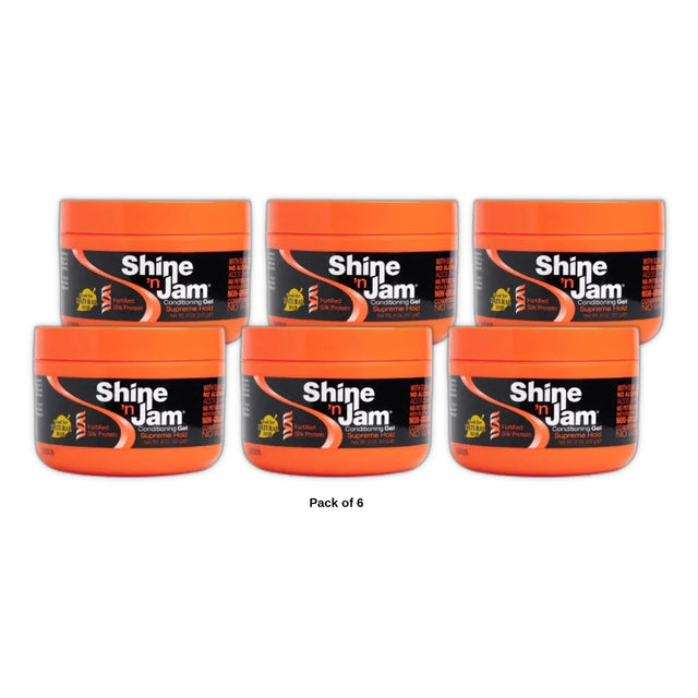 AMPRO - Shine N Jam Conditioning Gel Supreme Hold 8oz (Pack of 6)