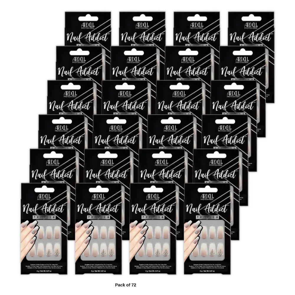 Ardell Nail Addict Premium Press on Nails Tan Ombre 0.07oz (Pack of 72)