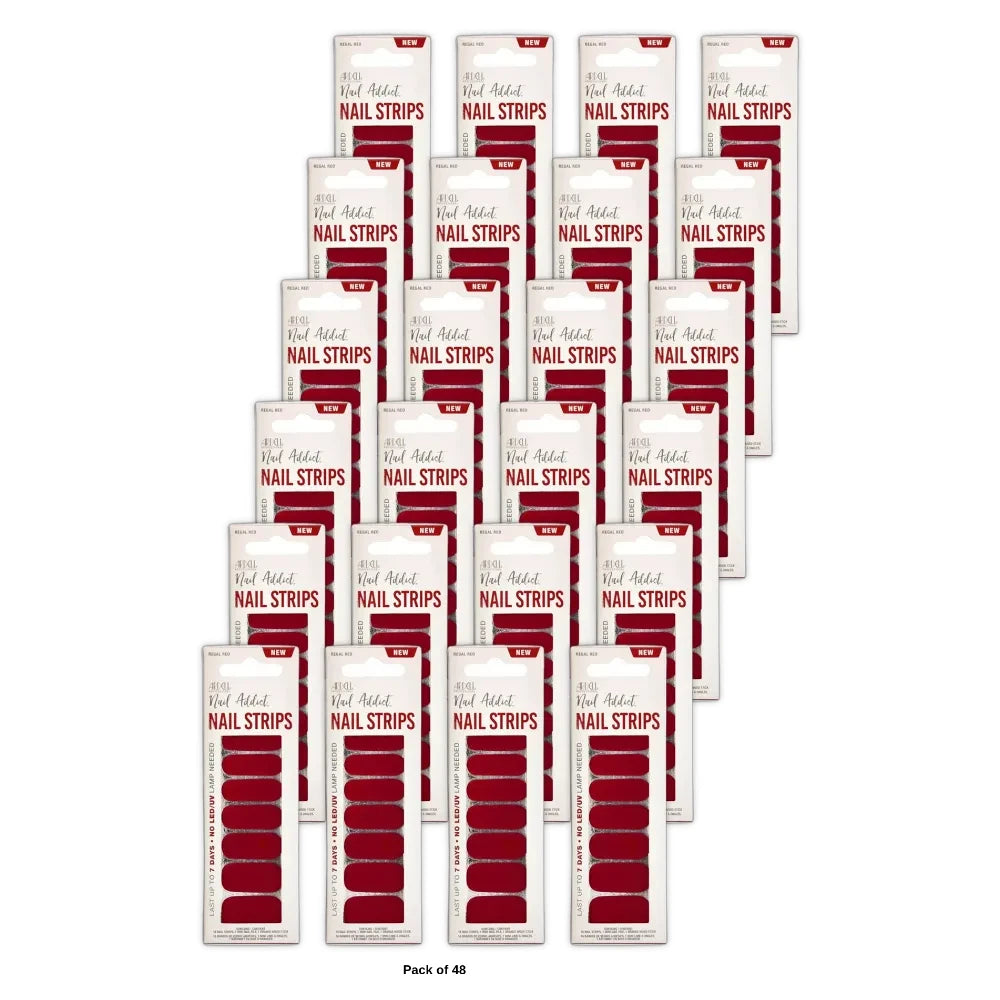 Ardell Nail Addict Nail Strips - Regal Red 1 Ea 0.816oz (Pack of 48)