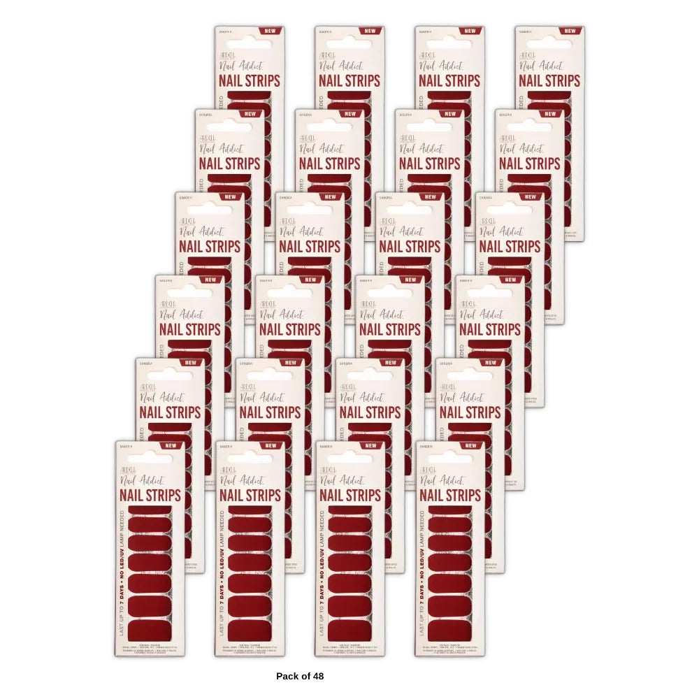 Ardell Nail Addict Pedi STRIPS - Sangria 1 Ea 0.816oz (Pack of 48)