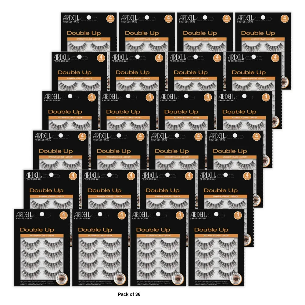 Ardell Double Up 113 Lashes - Maximum Volume and Length False Eyelashes 4 Pairs nan (Pack of 36)