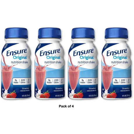 Ensure Complete Balanced Nutrition Drink With Strawberry 8Oz (Pack of 4)