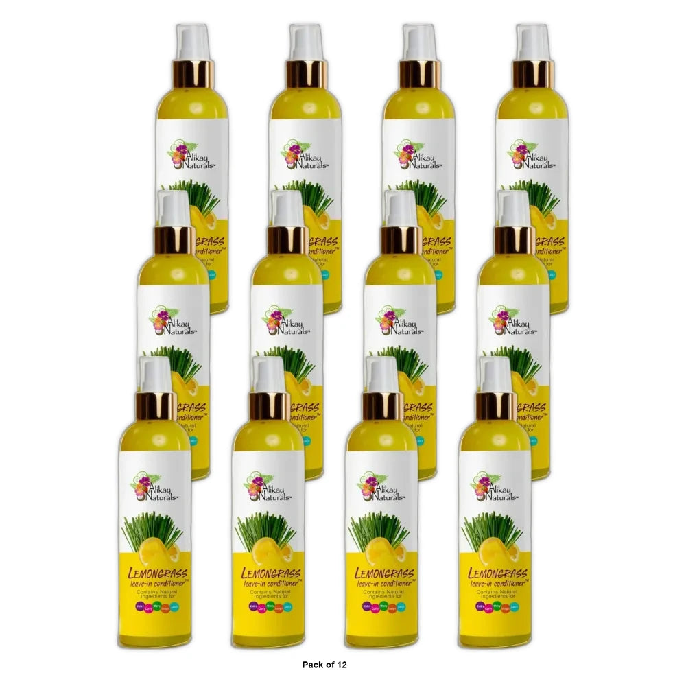 Alikay Naturals Lemon Grass Moisturizing Leave-in Conditioner with Aloe 8 oz 8 Oz (Pack of 12)