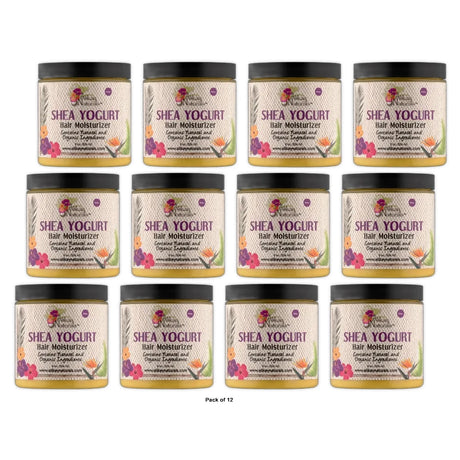 Alikay Naturals Shea Yogurt Moisturizing Hair Styling Cream with Coconut & Argan 8 Oz (Pack of 12)