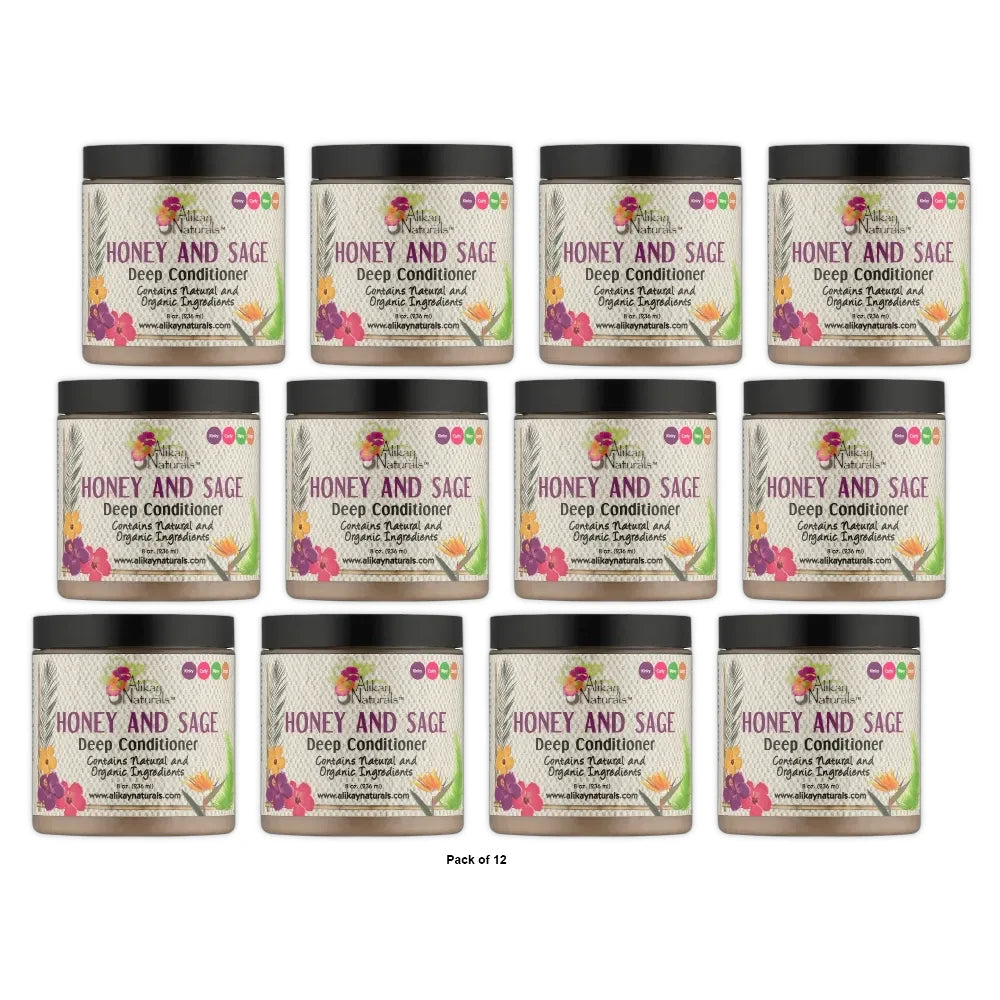 Alikay Naturals Honey and Sage Deep Conditioner - 8oz 8 Oz (Pack of 12)