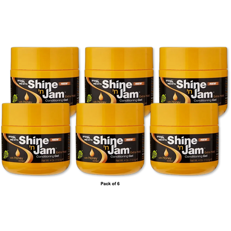 Shine n Jam Ampro Pro Styl Conditioning Gel Extra Hold 4Oz (Pack of 6)