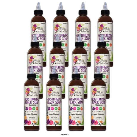 Alikay Naturals Moisturizing Black Soap Hair Shampoo 8 oz 8 Oz (Pack of 12)