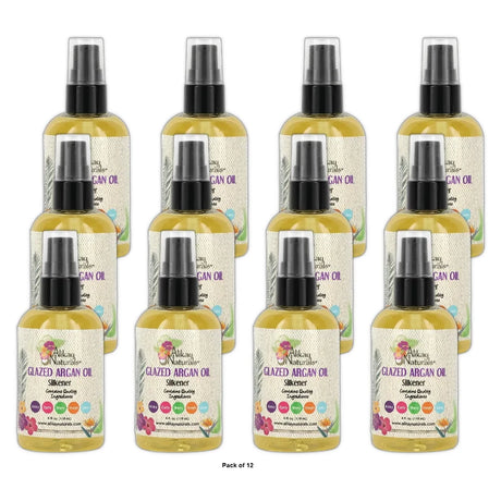 Alikay Naturals Glazed Argan Oil Silkener Natural Argan Oil Sweet Almond Oil 4 4 Fl. Oz (Pack of 12)