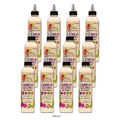 Alikay Naturals Milk Shampoo Caribbean Coconut 8 fl oz (237 ml) 8 Oz (Pack of 12)
