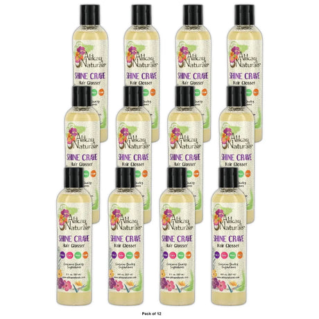 Alikay Naturals Shine Crave Hair Glosser 8 fl oz (237 ml) 8 Fl. Oz (Pack of 12)