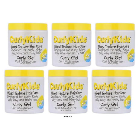 Curly Kids Mixed Hair Care Curl Moisturizing Jar Hair Styling Gel 6 fl oz Chil 6 Oz (Pack of 6)