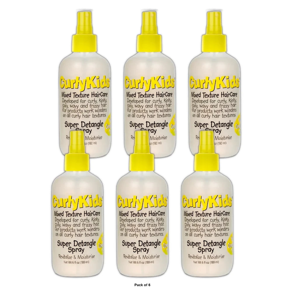 Curly Kids Super Detangling Spray 6.0 oz Child Unisex 6 Fl. Oz (Pack of 6)