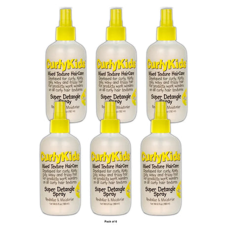 Curly Kids Super Detangling Spray 6.0 oz Child Unisex 6 Fl. Oz (Pack of 6)
