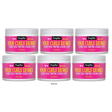 Curly Chic - Your Curls Conditioned Defined Curling Creme/Firm Hold 12 Oz (Pack of 6)