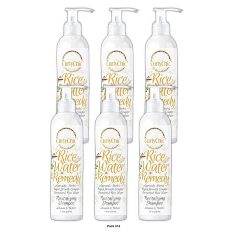 Curly Chic - Rice Water Remedy Revitalizing Shampoo 8 Fl. Oz (Pack of 6)