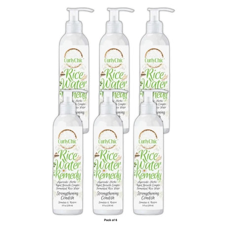 Curly Chic - Rice Water Remedy Strengthening Condish (STEP 3) 8 Fl. Oz (Pack of 6)