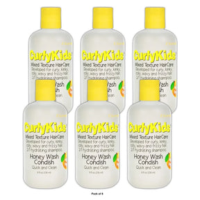 Curly Kids - Honey Peach! Honey Wash Condish Quick and Clean 8 Fl. Oz (Pack of 6)
