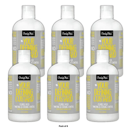 CurlyChic Your Defining Custard Net.Wt 12 fl.oz (Enriched with Ginger Extract)( 12 Fl. Oz (Pack of 6)