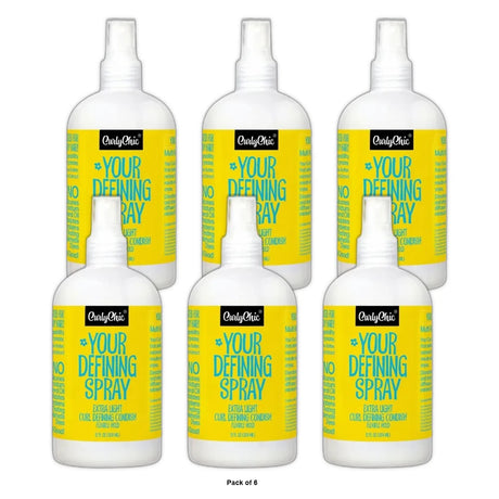 CurlyChic Your Curly Defining Spray Net.Wt 12 fl.oz (Enriched with Ginger) 12 Fl. Oz (Pack of 6)