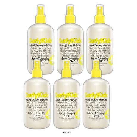 CurlyKids Super Detangling Spray Conditioner or Detangling Spray for Kids 12 Oz 12 Fl. Oz (Pack of 6)