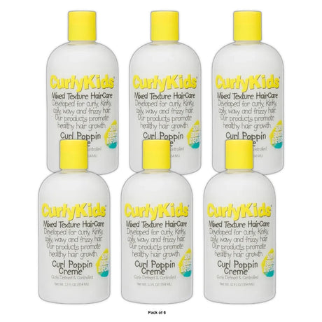 Curly Kids - Mixed Texture Hair Care Curl Poppin Creme 12 Fl. Oz (Pack of 6)
