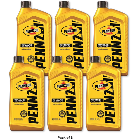 Pennzoil SAE 5W-30 Motor Oil for Gasoline Engine 32 Oz(Pack of 6)