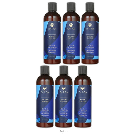As I Am Dry & Itchy Scalp Care Olive & Tea Tree Oil Shampoo 12 oz. Dry Hair 12 Oz (Pack of 6)