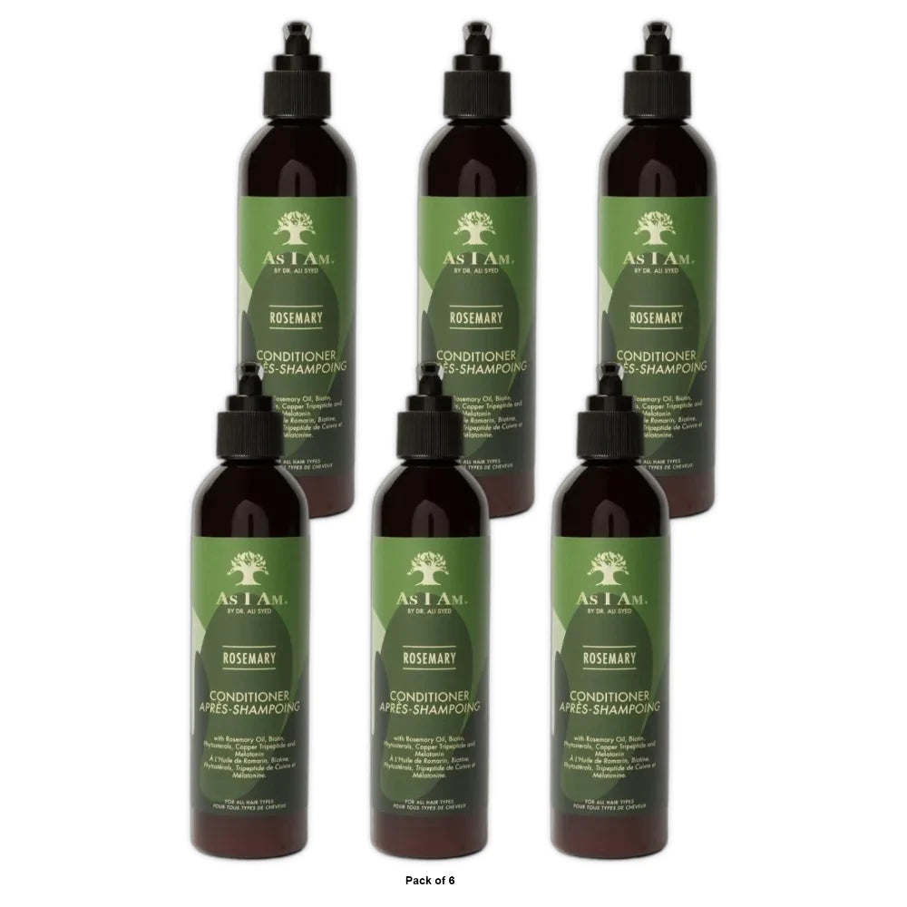 AS I AM ROSEMARY Conditioner ( 8oz / 237ml ) 8 Fl. Oz (Pack of 6)